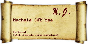 Machala Józsa névjegykártya